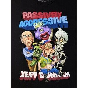 Passively Aggressive Jeff Dunham Medium Comedy Tour Shirt 2017-2018 Dummy Black